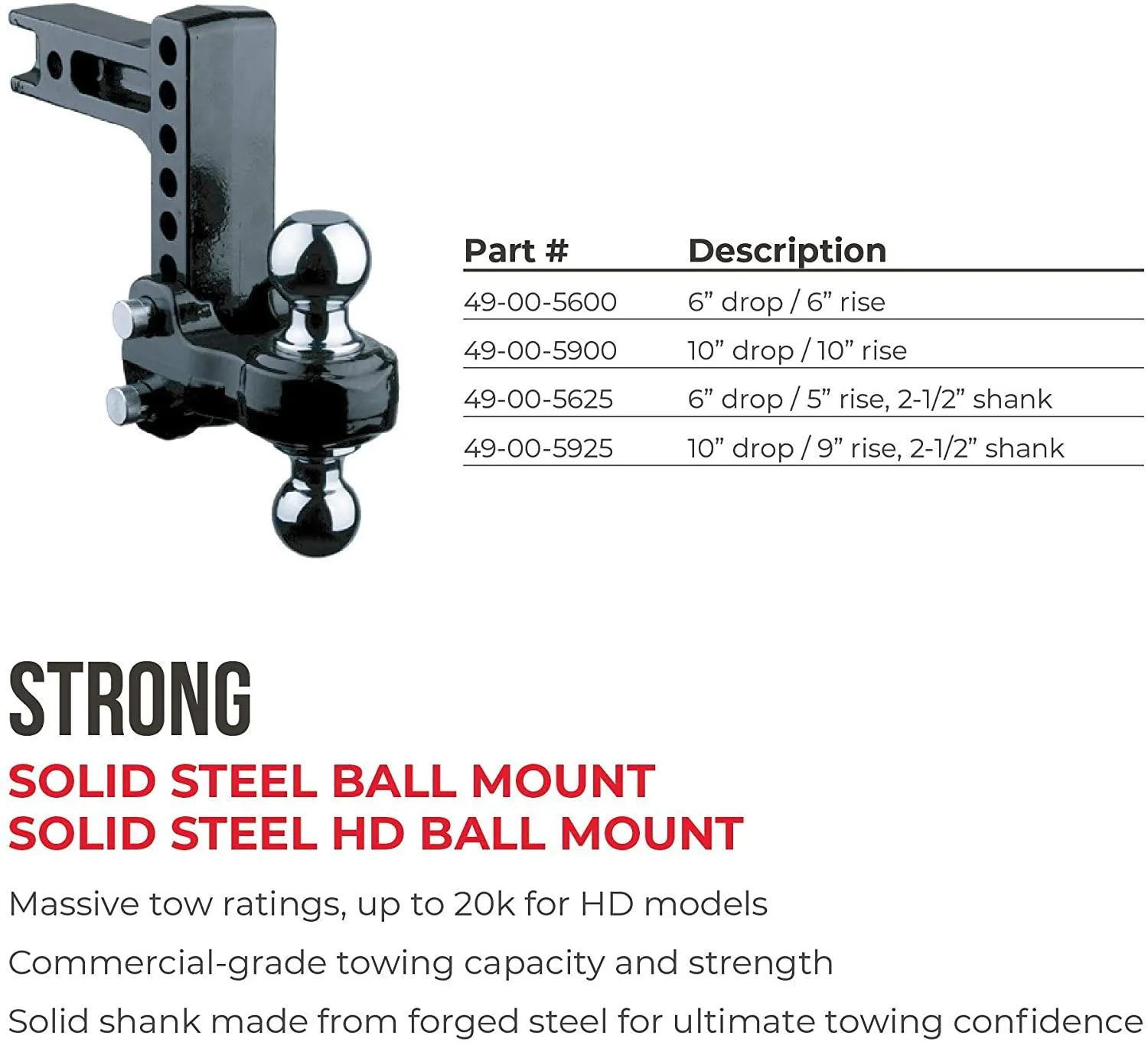 Flash 6In  drop Solid Steel